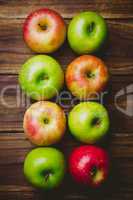 Fresh colorful apples