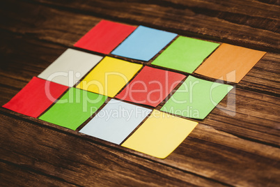 Colorful sticky post its