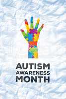 Composite image of autism awareness month