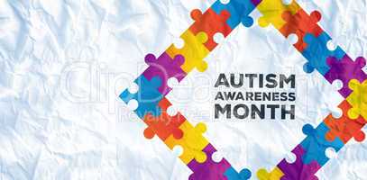 Composite image of autism awareness month