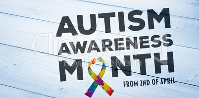 Composite image of autism awareness month