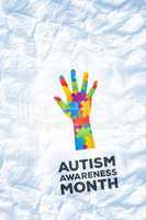 Composite image of autism awareness month