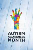 Composite image of autism awareness month