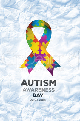 Composite image of autism awareness day