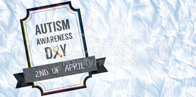 Composite image of autism awareness day