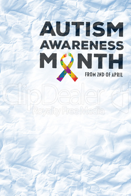 Composite image of autism awareness month