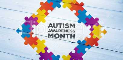 Composite image of autism awareness month