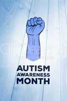 Composite image of autism awareness month