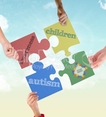 Composite image of autism awareness month