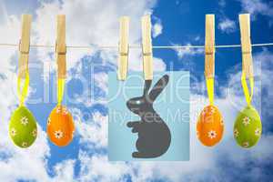 Composite image of easter bunny