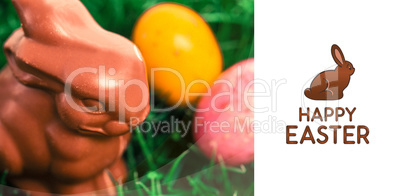 Composite image of happy easter greeting