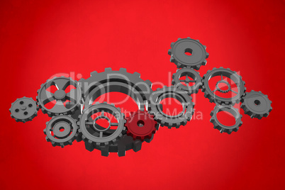 Composite image of cogs and wheels Composite image of cogs and wheels