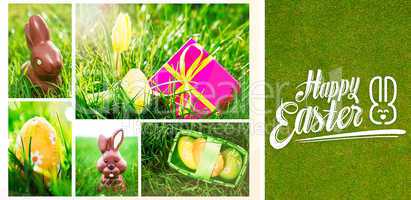 Composite image of happy easter