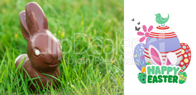 Composite image of happy easter graphic