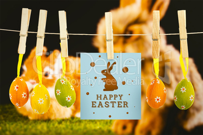 Composite image of happy easter graphic