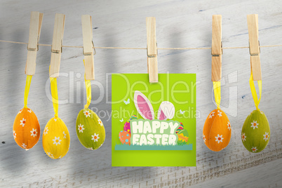 Composite image of happy easter graphic