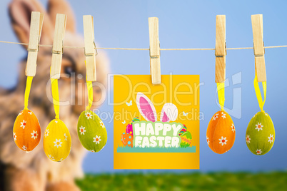 Composite image of happy easter graphic