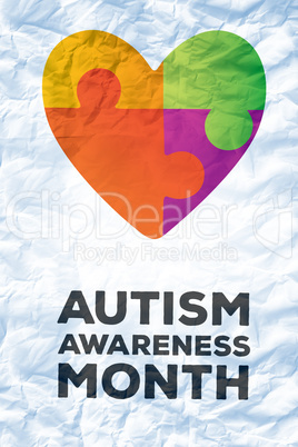 Composite image of autism awareness month