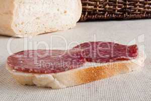 Classic sandwich with salami