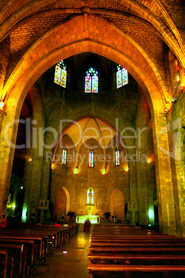 old medieval part of interior in church