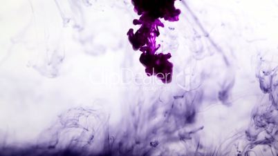 Purple ink in water