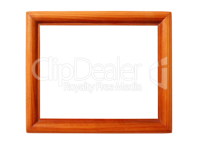 wooden frame isolated on the white background