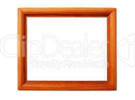 wooden frame isolated on the white background