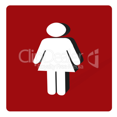woman toilet sign 3d