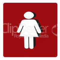 woman toilet sign 3d