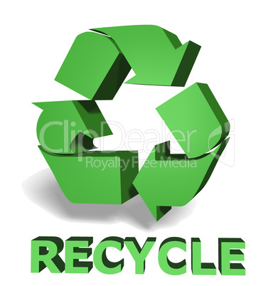 recycle icon 3d graphic