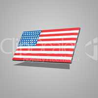 american flag in 3d