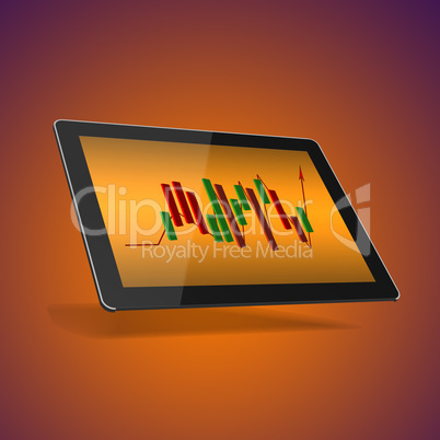 tablet with the stock market