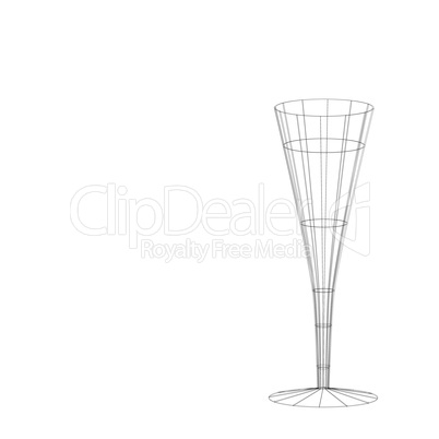 The stylized wine glass for fault