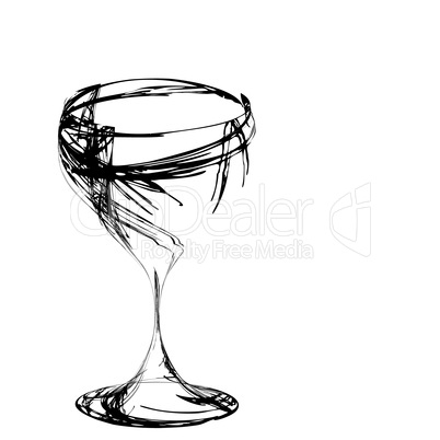The stylized wine glass for fault