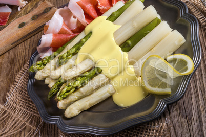 Asparagus with ham