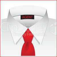 White shirt for the agent
