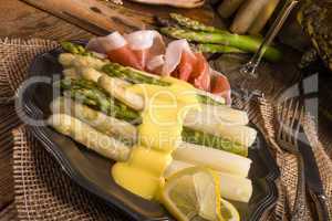 Asparagus with ham