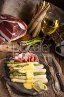 Asparagus with ham