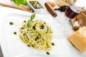 Pasta with Pesto alla genovese