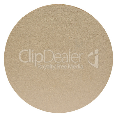 Paper beermat isolated