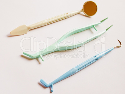 Retro look Dentist tools