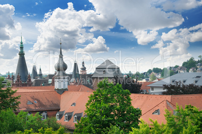 roof of town houses, view from above