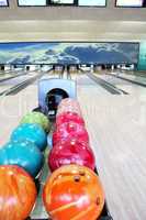 balls for bowling in bowling-alley