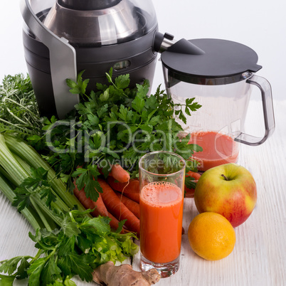 Freshly squeezed vegetable juices