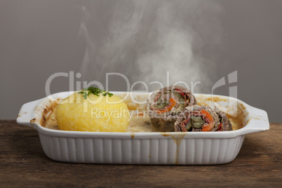 Bayerische Fleischroulade mit Kloß