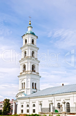 Cathedral of the Savior with a bell tower in Yelabuga