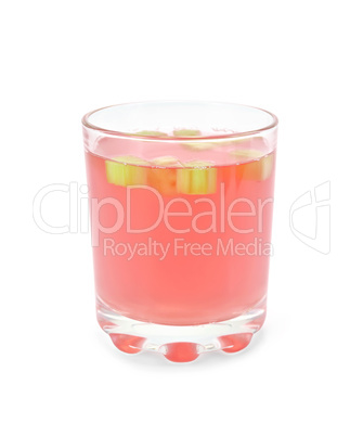 Compote from rhubarb in glassful