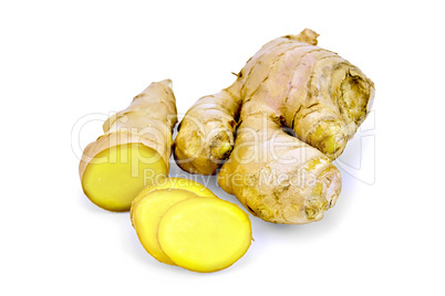 Ginger root cut