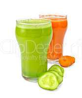 Juice cucumber and carrot
