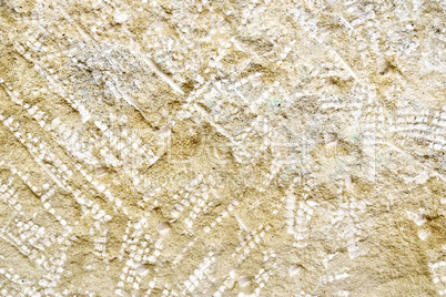 Sandstone with traces of chisels